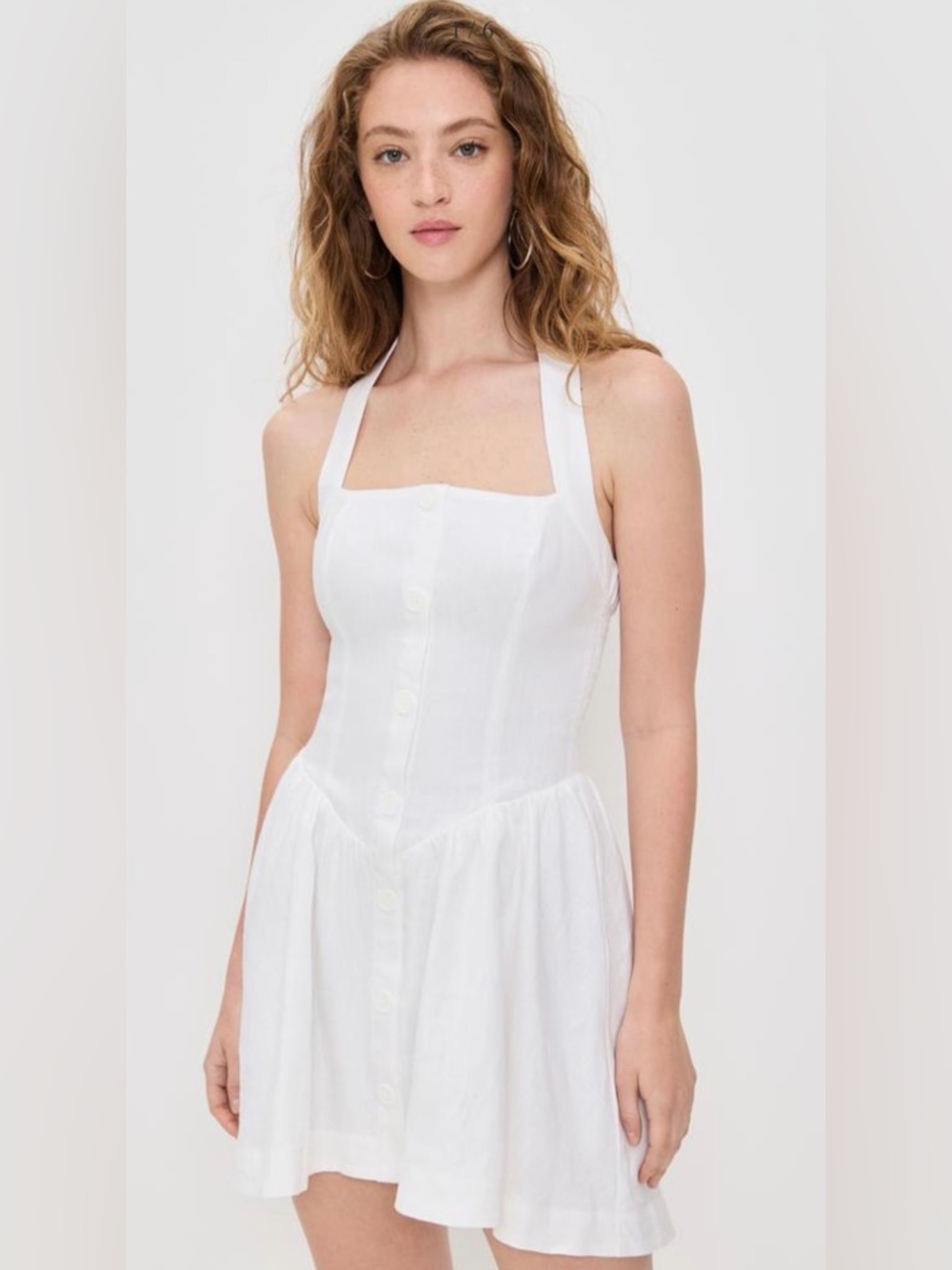 NWT Reformation Women’s Mariela Linen Dress halter size 6